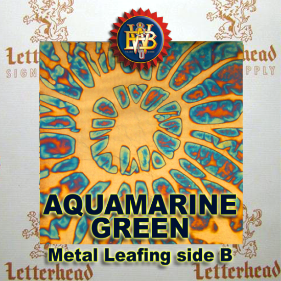 Variegated Metal Leaf-Aquamarine Green 20 book Pack